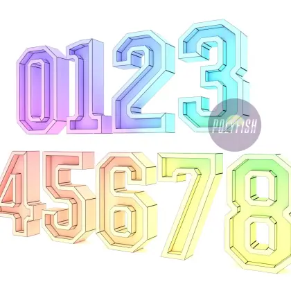 DIY Digits template Papercraft PDF
