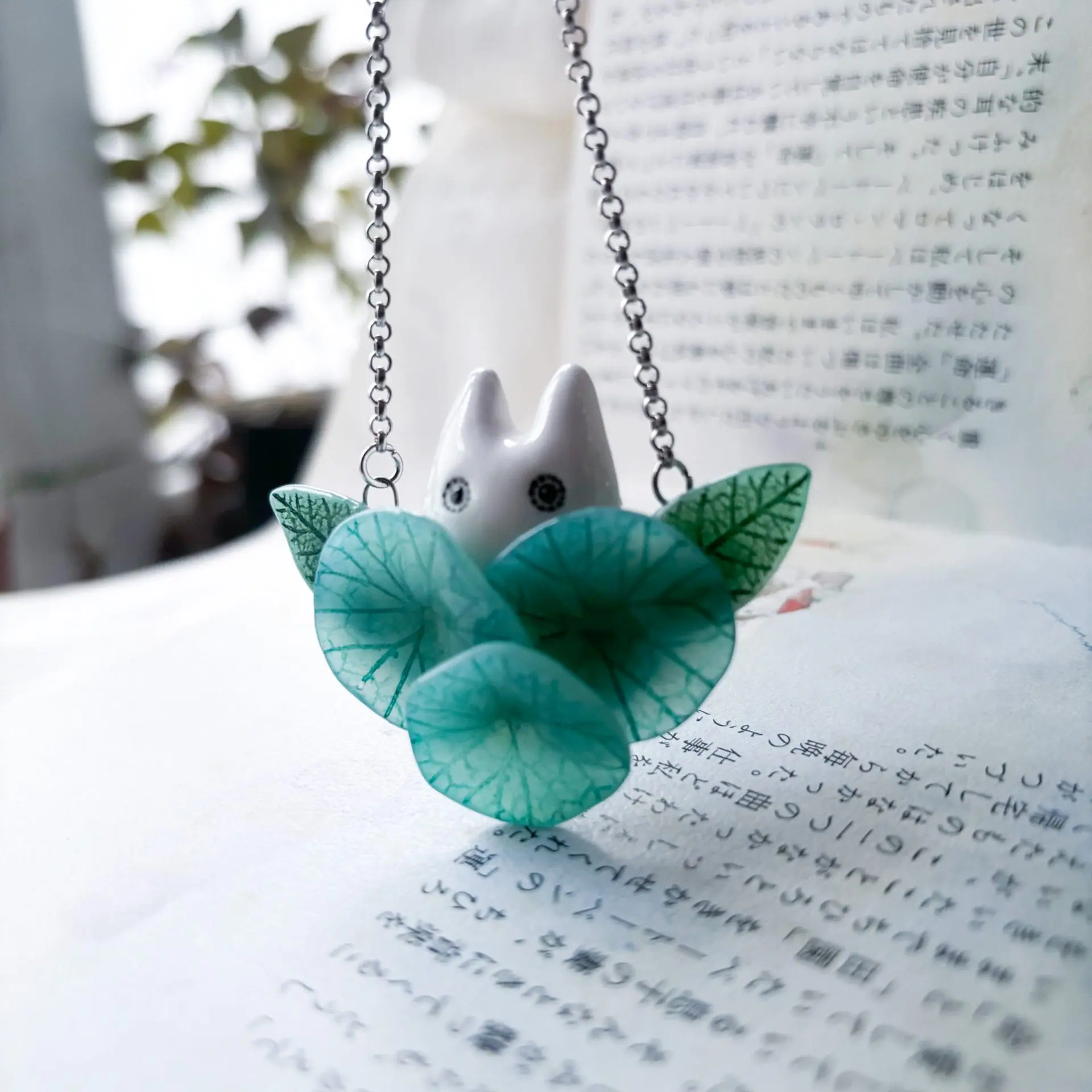 Chibi Totoro Polymer Clay Necklace 1 Chibi Totoro Polymer Clay Necklace