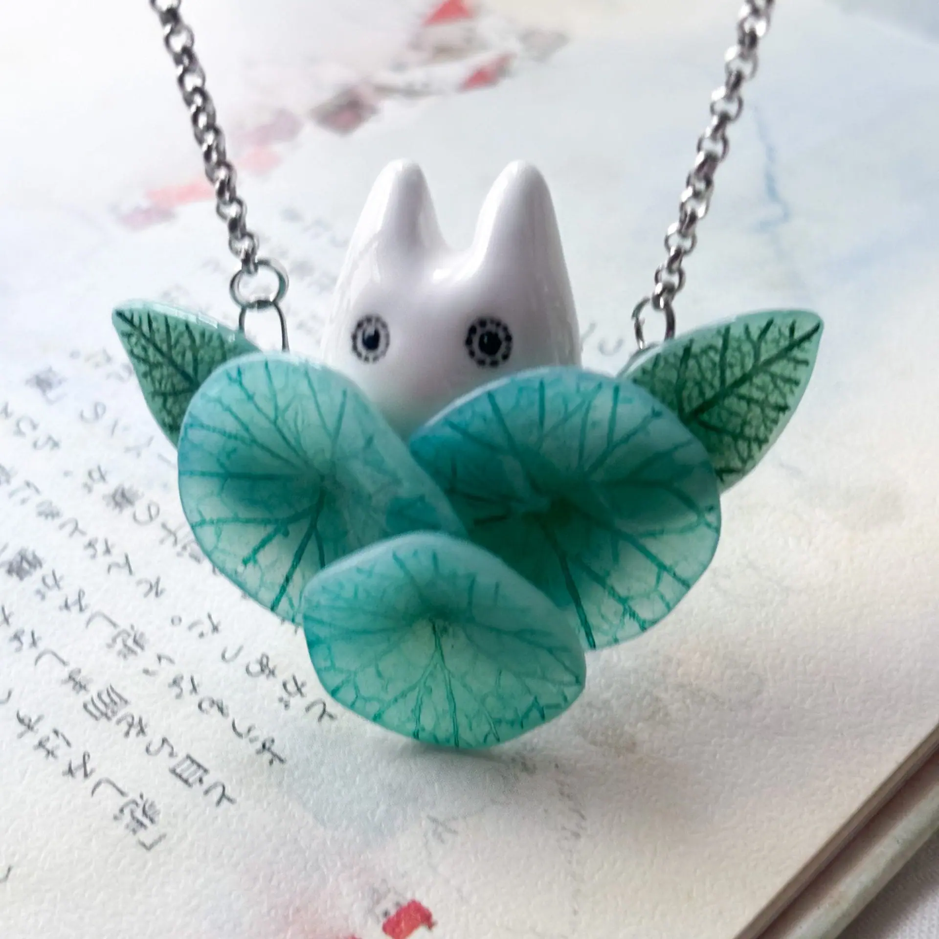 Chibi Totoro Polymer Clay Necklace 3 Chibi Totoro Polymer Clay Necklace - Image 3