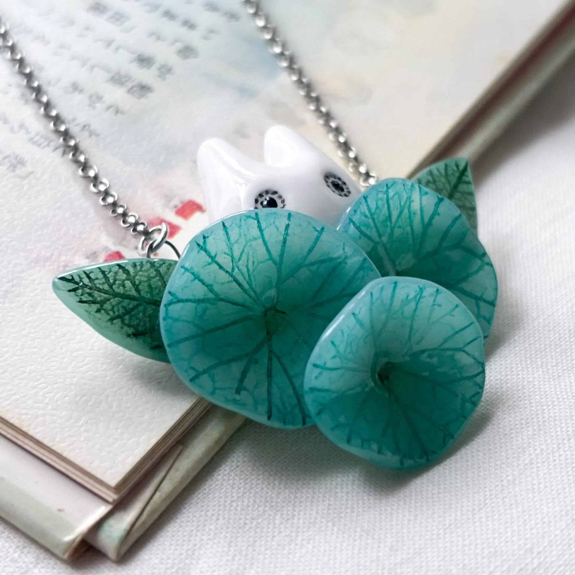 Chibi Totoro Polymer Clay Necklace 4 Chibi Totoro Polymer Clay Necklace - Image 4
