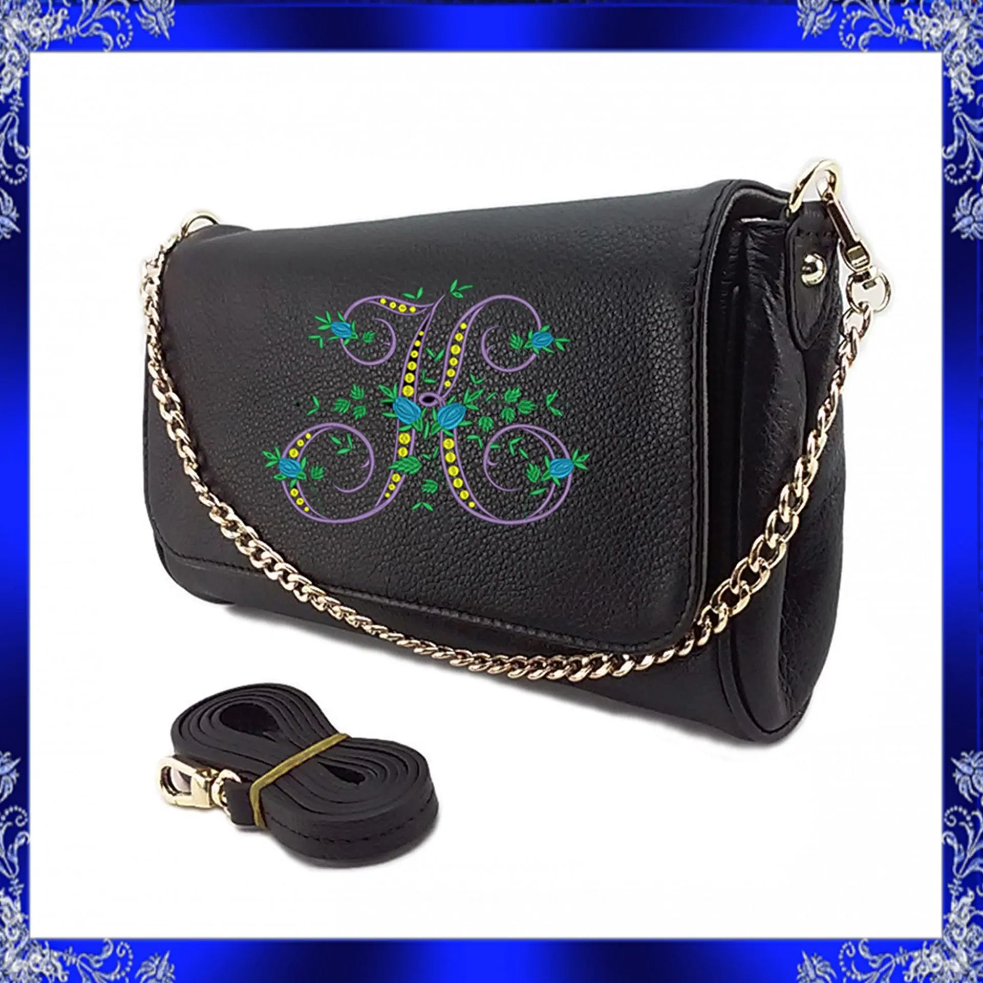 Letter K Monogram Embroidery Floral K monogram Fancy 3 Letter K Monogram Embroidery Floral K monogram Fancy - Image 3