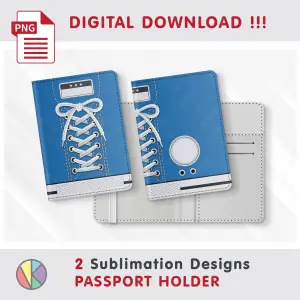 2 Sneaker patterns – Passport Holder sublimation.