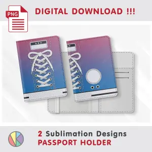 Crealandia - Handmade Marketplace 236 2 Sneaker patterns – Passport Holder sublimation.