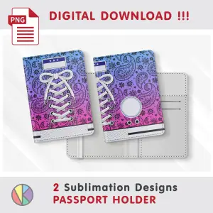 2 Sneaker patterns – Passport Holder sublimation.