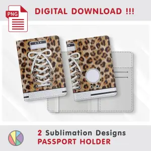 2 Sneaker patterns – Passport Holder sublimation.