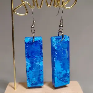 Stylish blue color earrings, Epoxy earrings