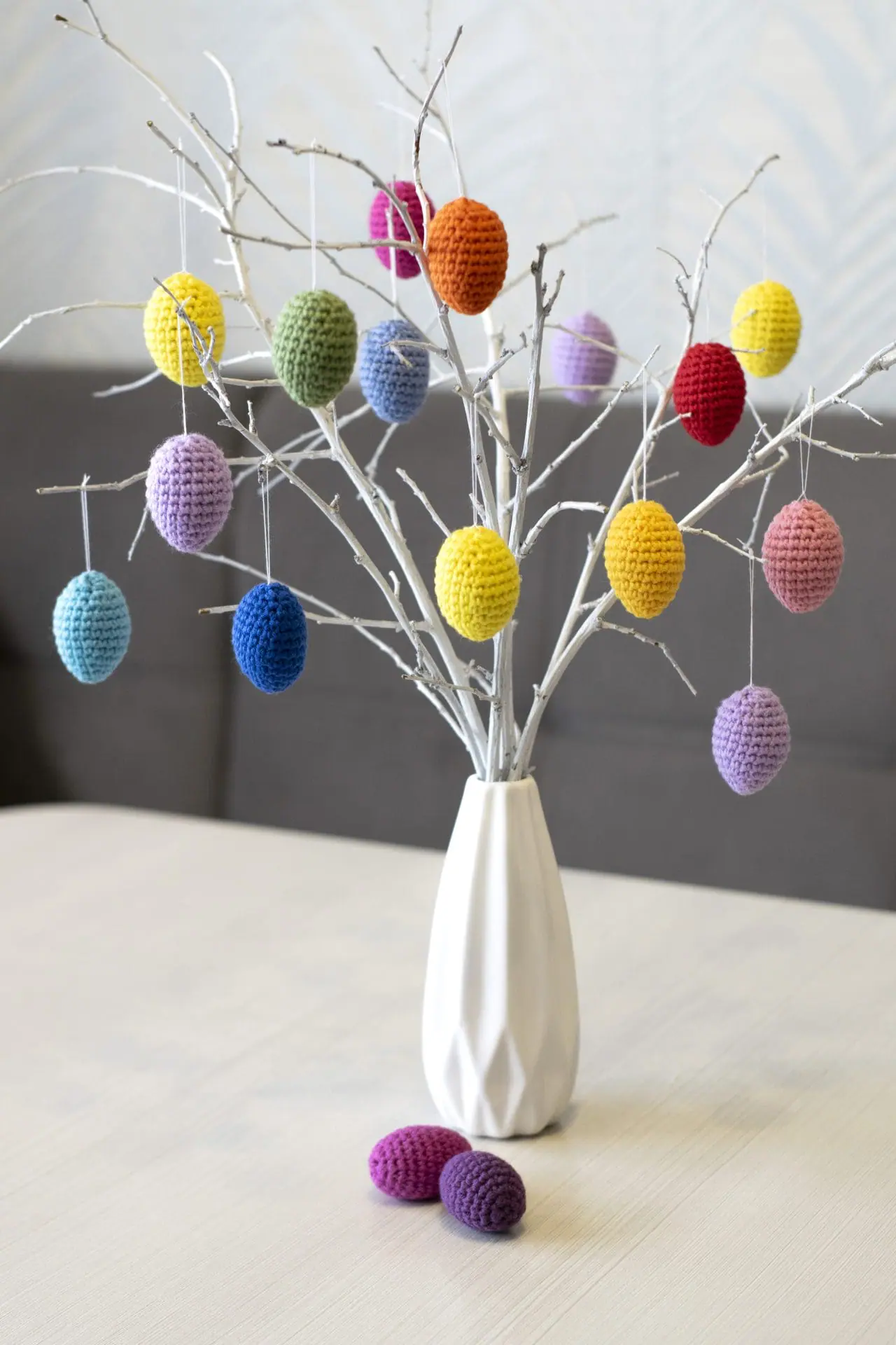 Miniature crocheted stuffed Easter Eggs and carrots 5 Miniature crocheted stuffed Easter Eggs and carrots - Image 5