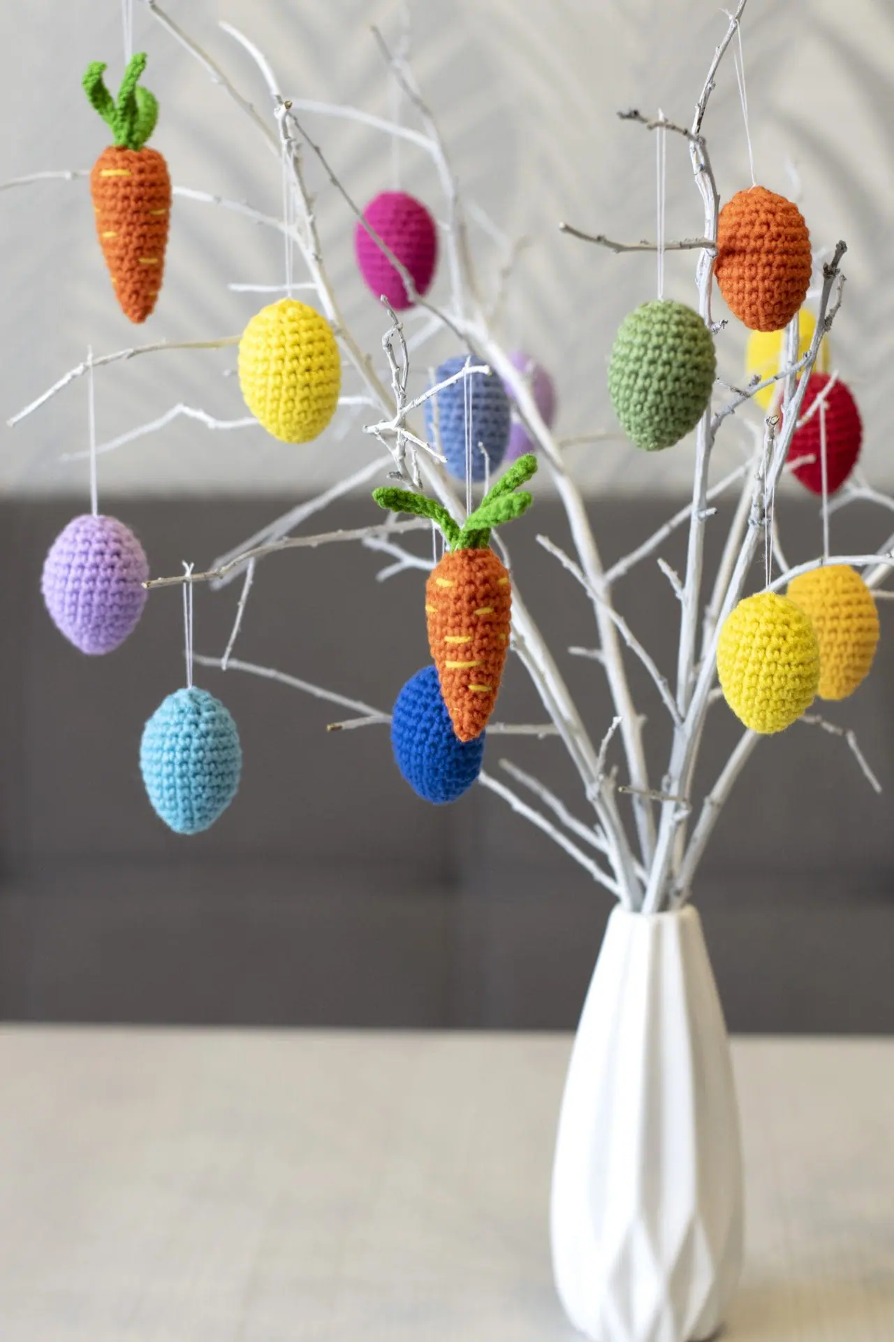 Miniature crocheted stuffed Easter Eggs and carrots 3 Miniature crocheted stuffed Easter Eggs and carrots - Image 3