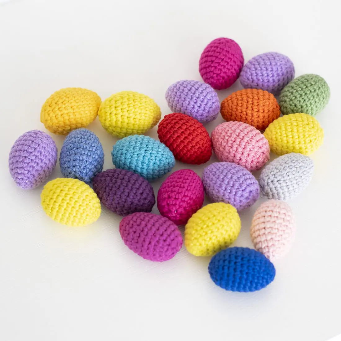 Miniature crocheted stuffed Easter Eggs and carrots 1 miniature Easter stuffed eggs and carrots