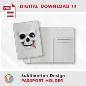 Funny Skull Design – Passport Holder sublimation