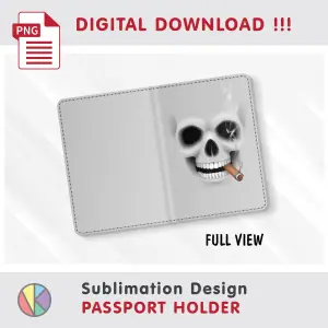 Funny Skull Design – Passport Holder sublimation