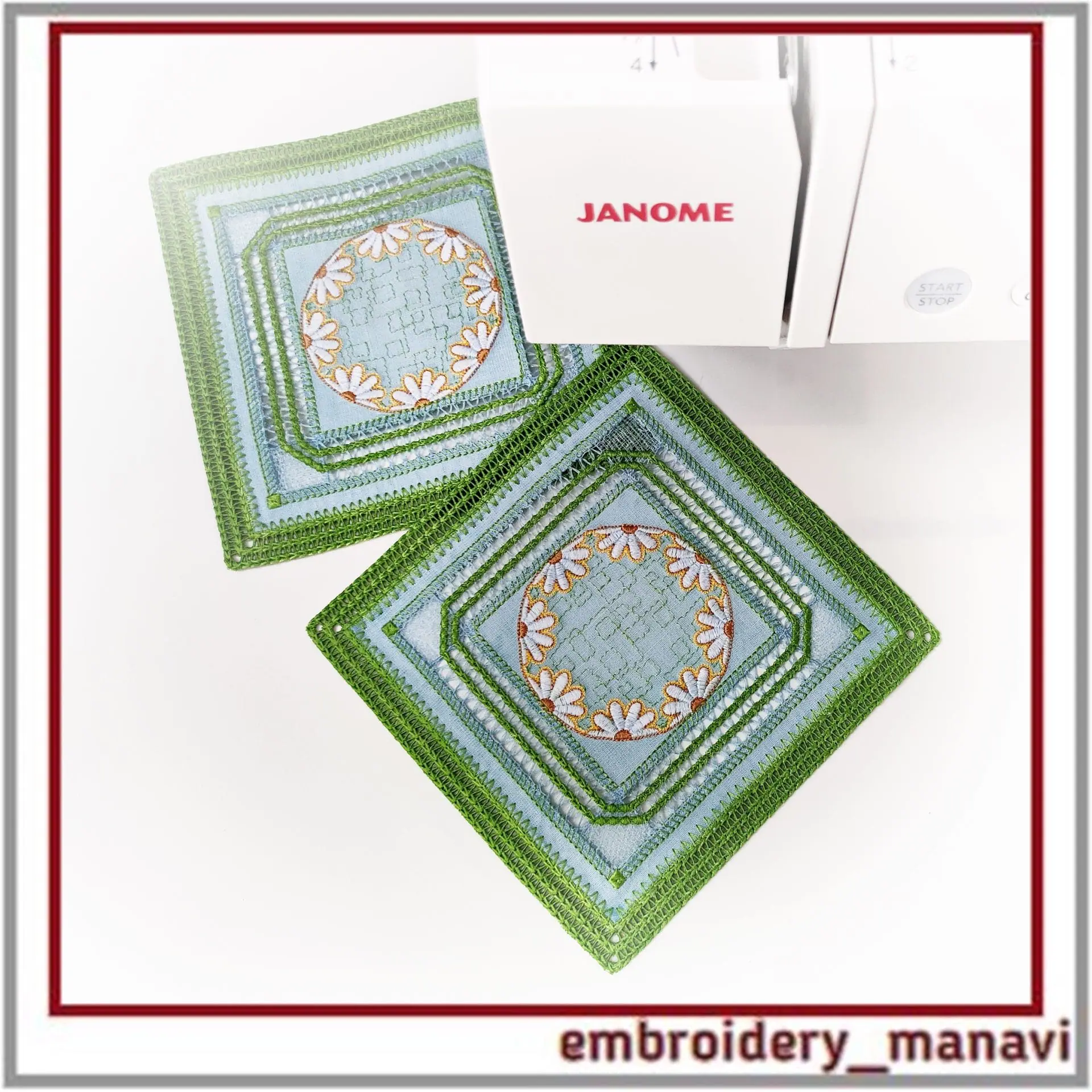 In the hoop Easter Set Embroidery with chamomile flowers - Image 15
