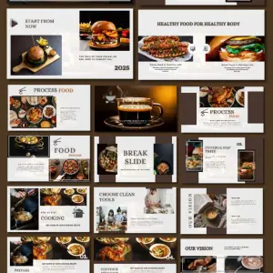 Cafe and Resto Presentation Template from CANVA, Unique Design