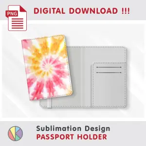 2 Trendy TIE-DYE patterns – Passport Holder sublimation