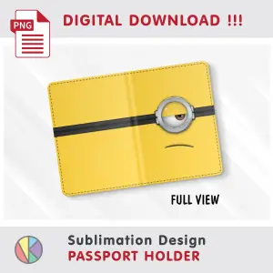 Funny Minion Design – Passport Holder sublimation