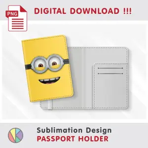 Funny Minion Design – Passport Holder sublimation