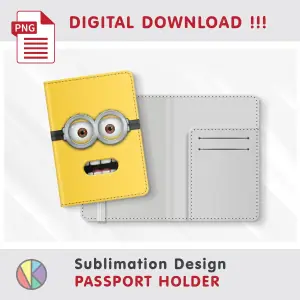 Funny Minion Design – Passport Holder sublimation