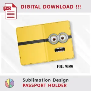 Funny Minion Design – Passport Holder sublimation
