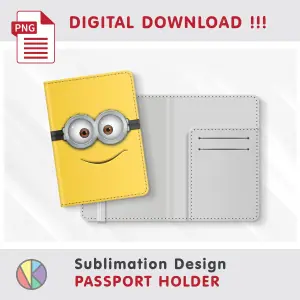 Funny Minion Design – Passport Holder sublimation