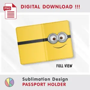 Funny Minion Design – Passport Holder sublimation