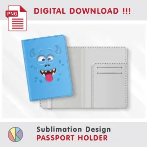 6 Funny Monster Face design – Passport Holder sublimation