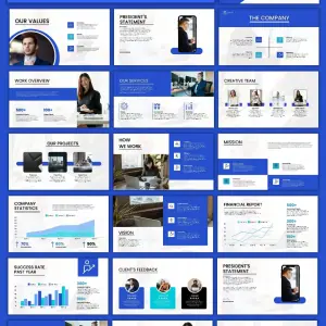 Comprehensive annual report template for Business projection