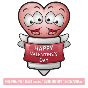 Creative Valentine Postcard for Friends, Family, and Couples | Digital Printable | PNG, PDF, JPEG designs 18x24 inches