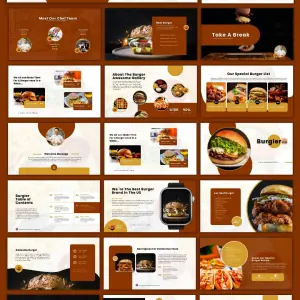Creative Food Business branding portfolio, Canva Presentation