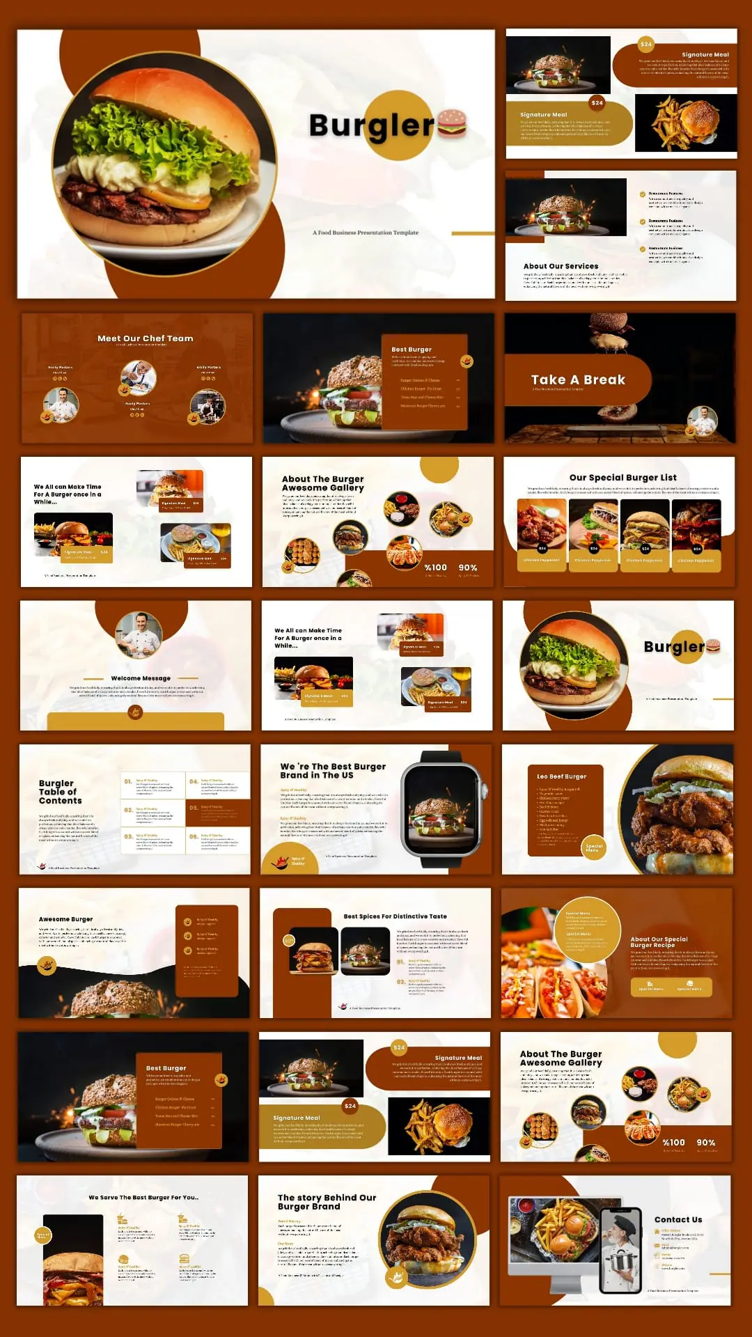 Creative Food Business branding portfolio, Canva Presentation 1 Creative Food Business branding portfolio, Canva Presentation