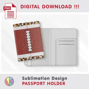 FOOTBALL Leopard Pattern – Passport Holder sublimation.