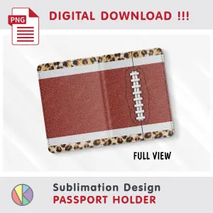 FOOTBALL Leopard Pattern – Passport Holder sublimation.