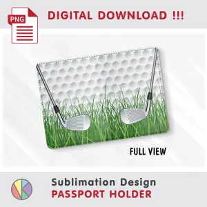 GOLF Pattern – Passport Holder sublimation.