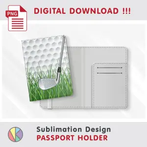 GOLF Pattern – Passport Holder sublimation.