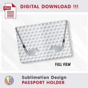 GOLF Pattern – Passport Holder sublimation.