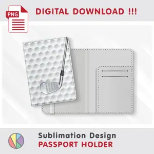 GOLF Pattern – Passport Holder sublimation.