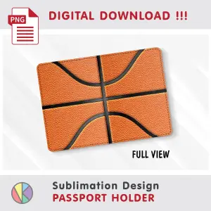 BASKETBALL Pattern – Passport Holder sublimation.