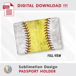 BASEBALL SOFTBALL Pattern – Passport Holder sublimation.
