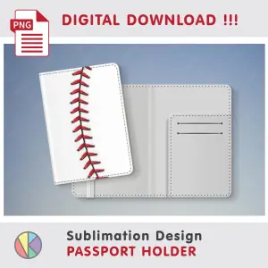 BASEBALL Pattern – Passport Holder sublimation.