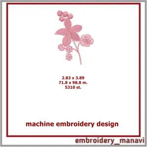 Machine Embroidery Design Floral Element Free