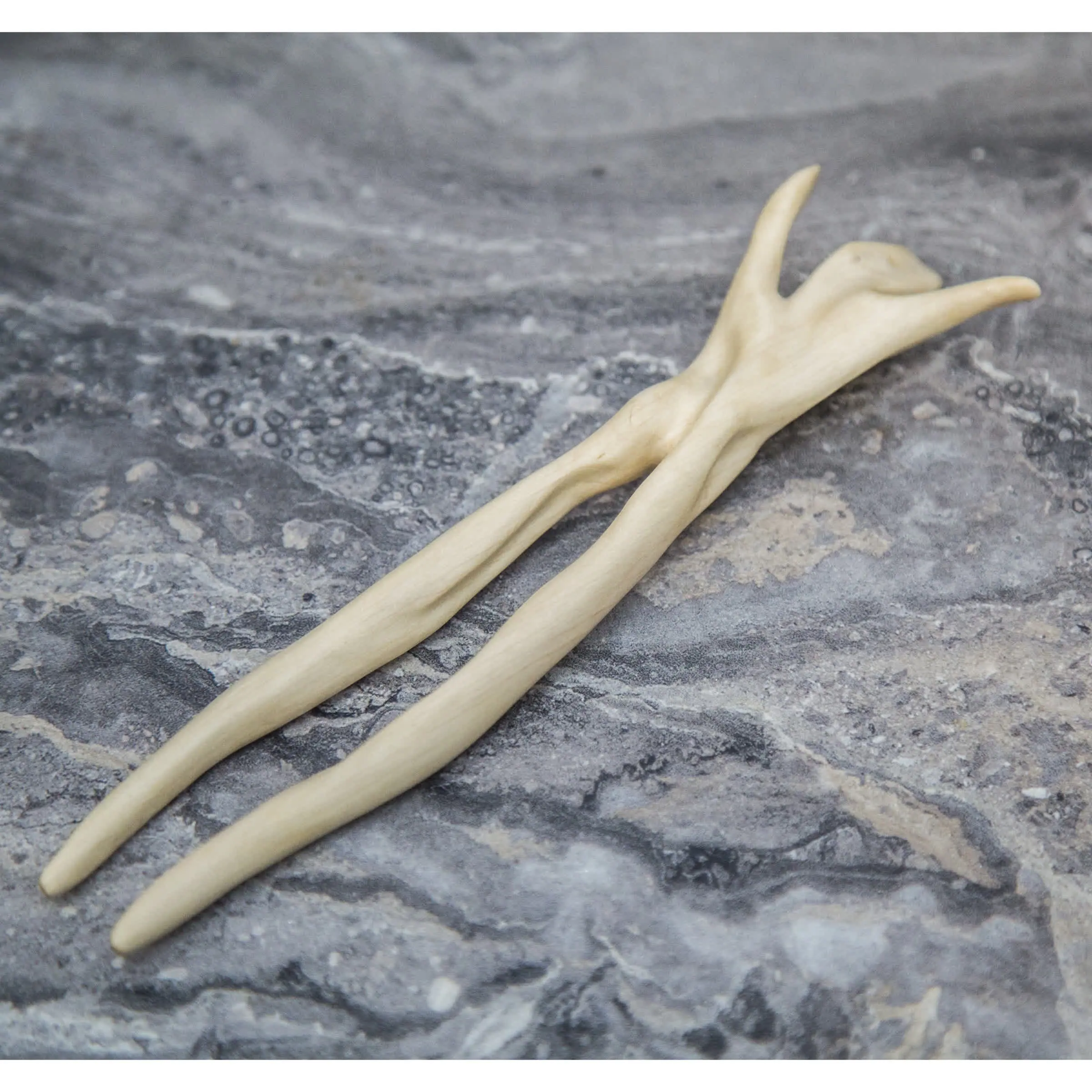 Wooden Hairpin (material - hornbeam) Hand Made Carving 11 Wooden Hairpin (material - hornbeam) Hand Made Carving - Image 11