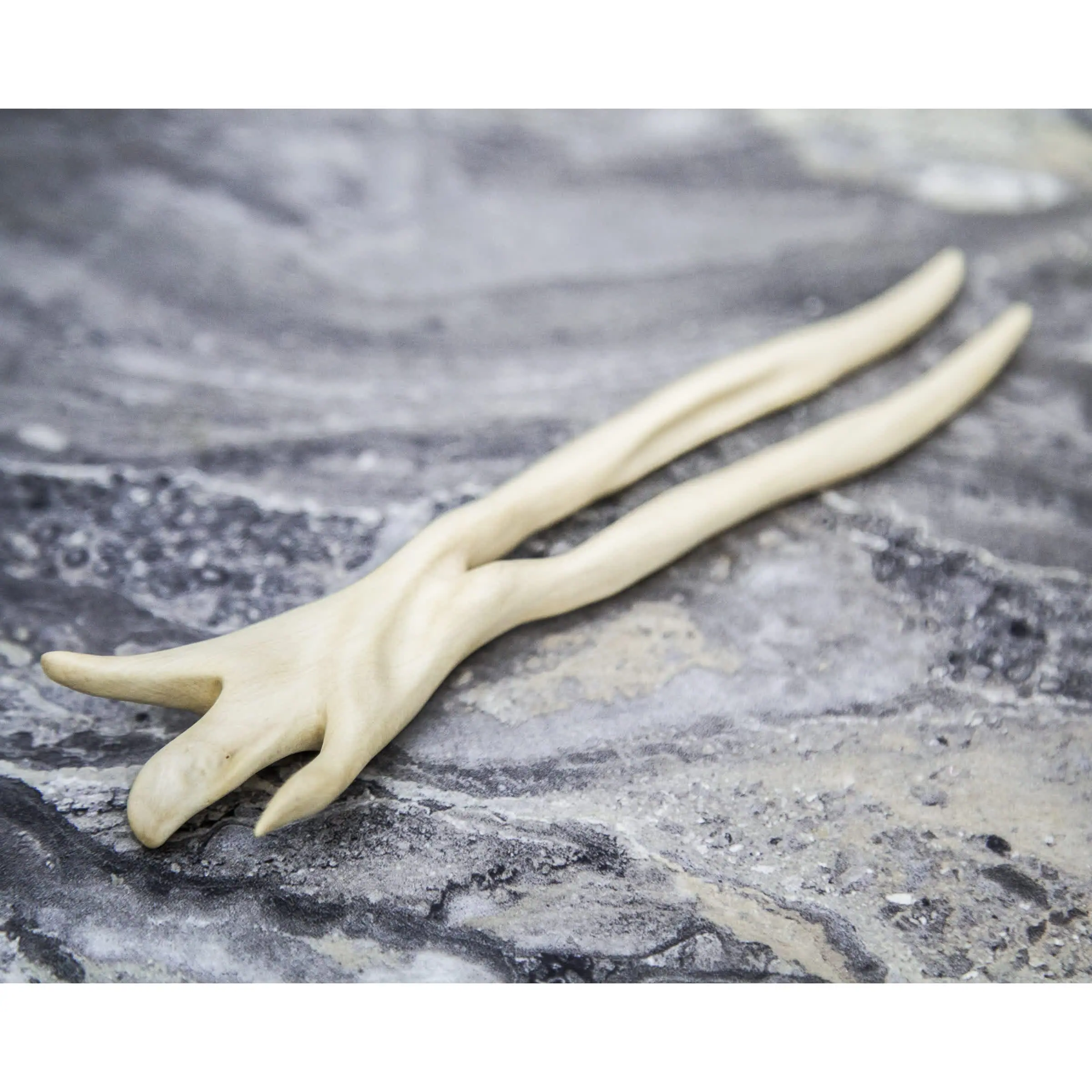 Wooden Hairpin (material - hornbeam) Hand Made Carving 8 Wooden Hairpin (material - hornbeam) Hand Made Carving - Image 8