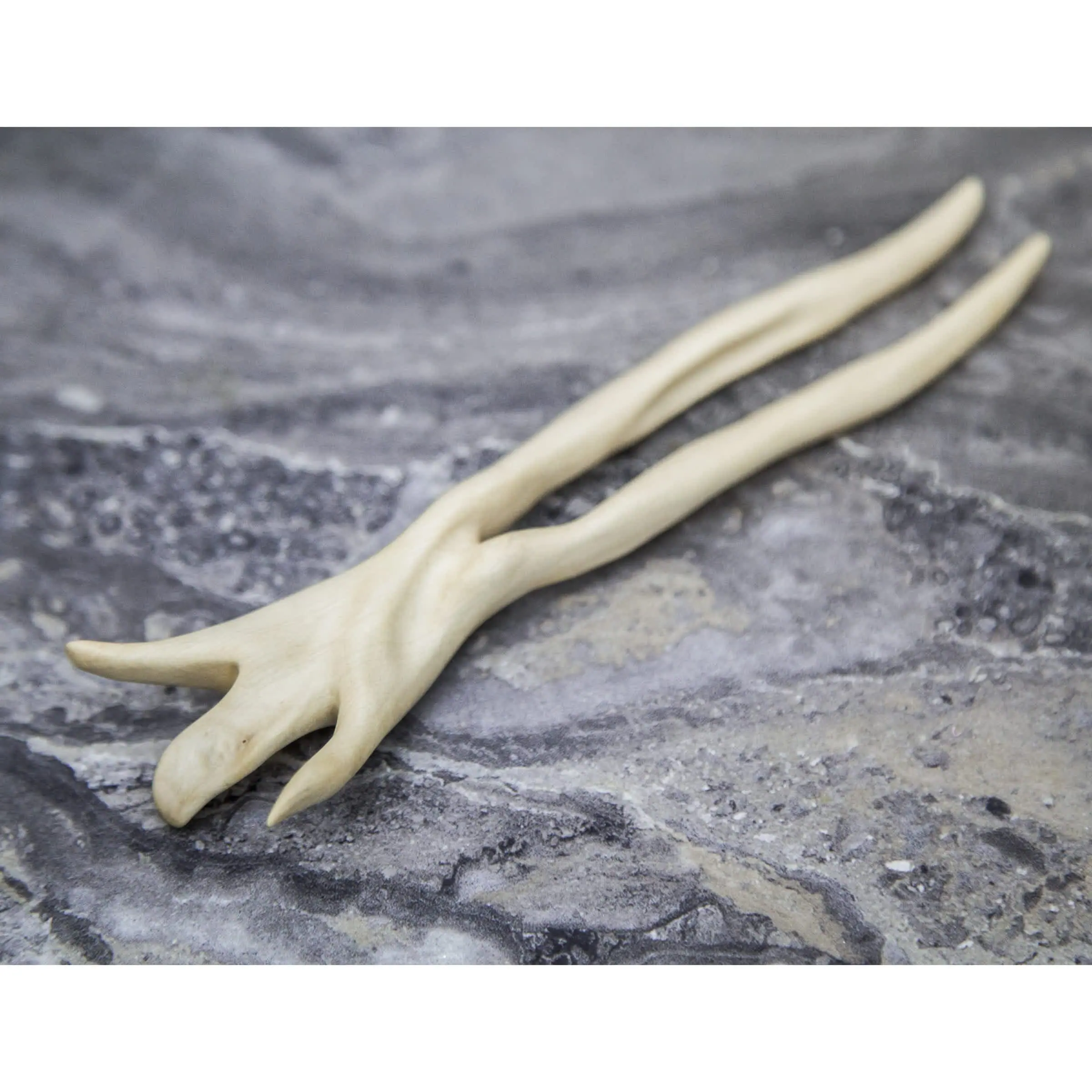 Wooden Hairpin (material - hornbeam) Hand Made Carving 7 Wooden Hairpin (material - hornbeam) Hand Made Carving - Image 7