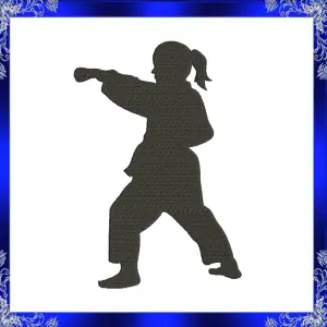 Karate Judo Girl Embroidery Design karate embroidery