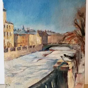 Spring Is Coming Original Oil Painting Small Wall Art