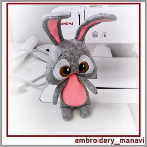 Soft toy hare In The Hoop Embroidery Design And Tutorial
