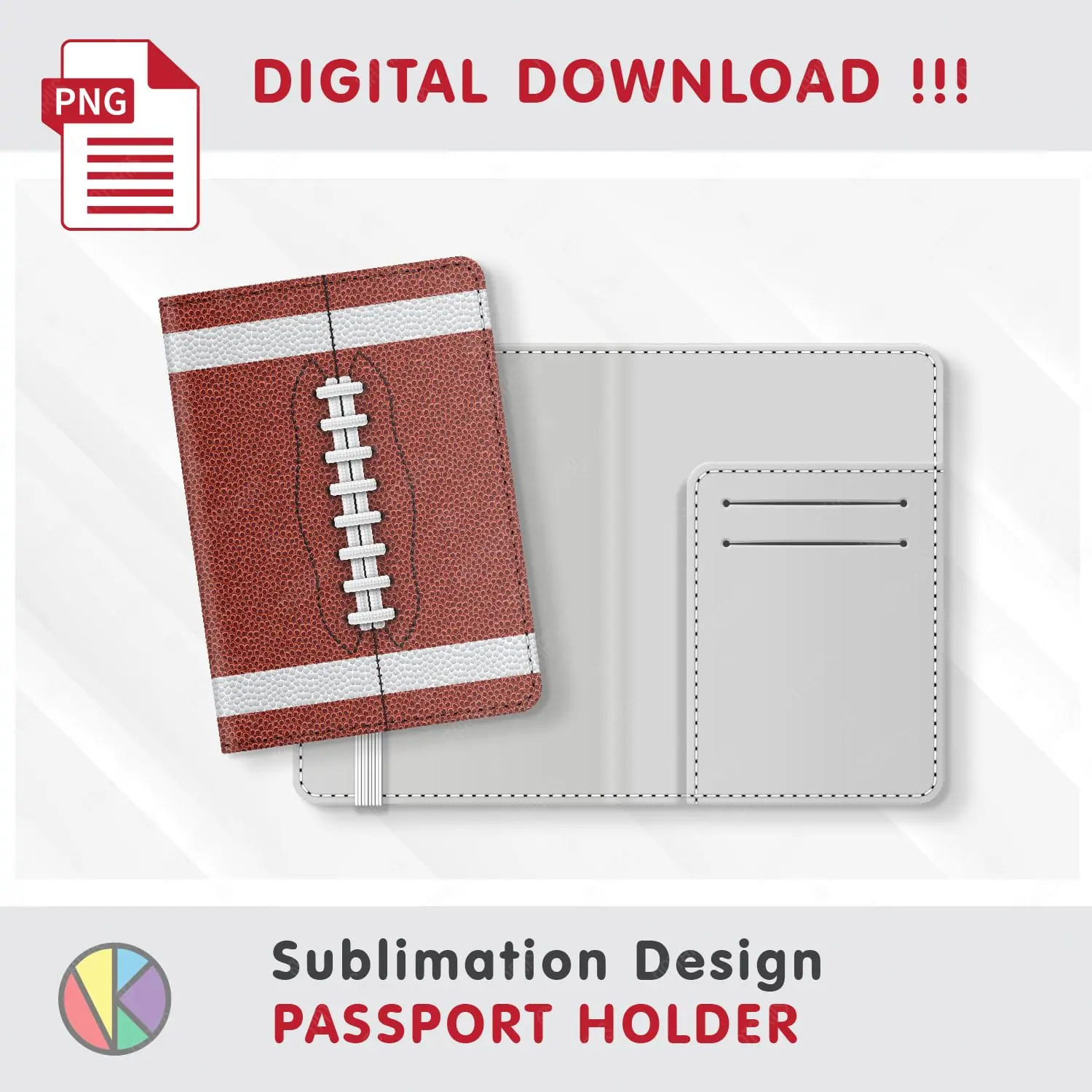 FOOTBALL Pattern – Passport Holder sublimation.