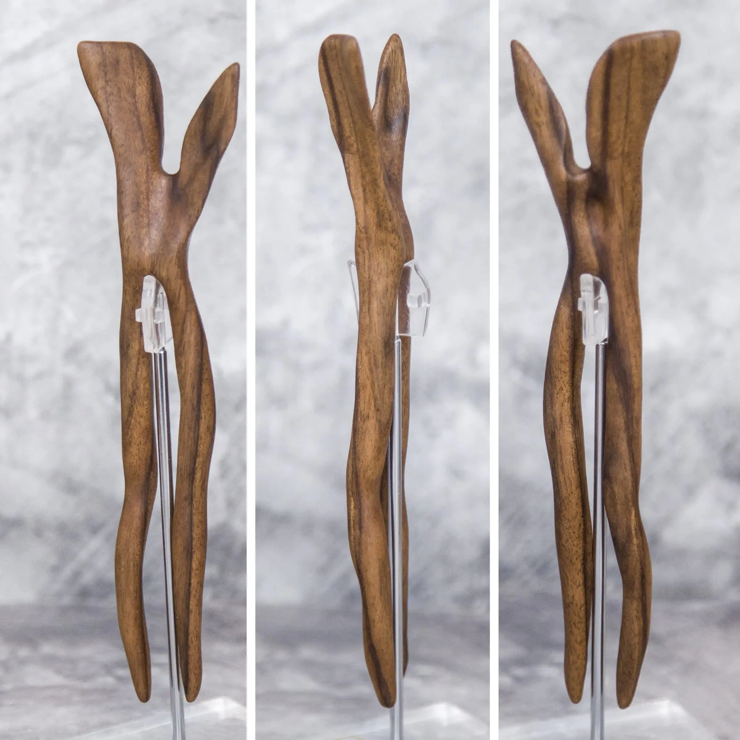 Wooden Hairpin (material - Walnut) Hand Made Carving 12 Wooden Hairpin (material - Walnut) Hand Made Carving - Image 12