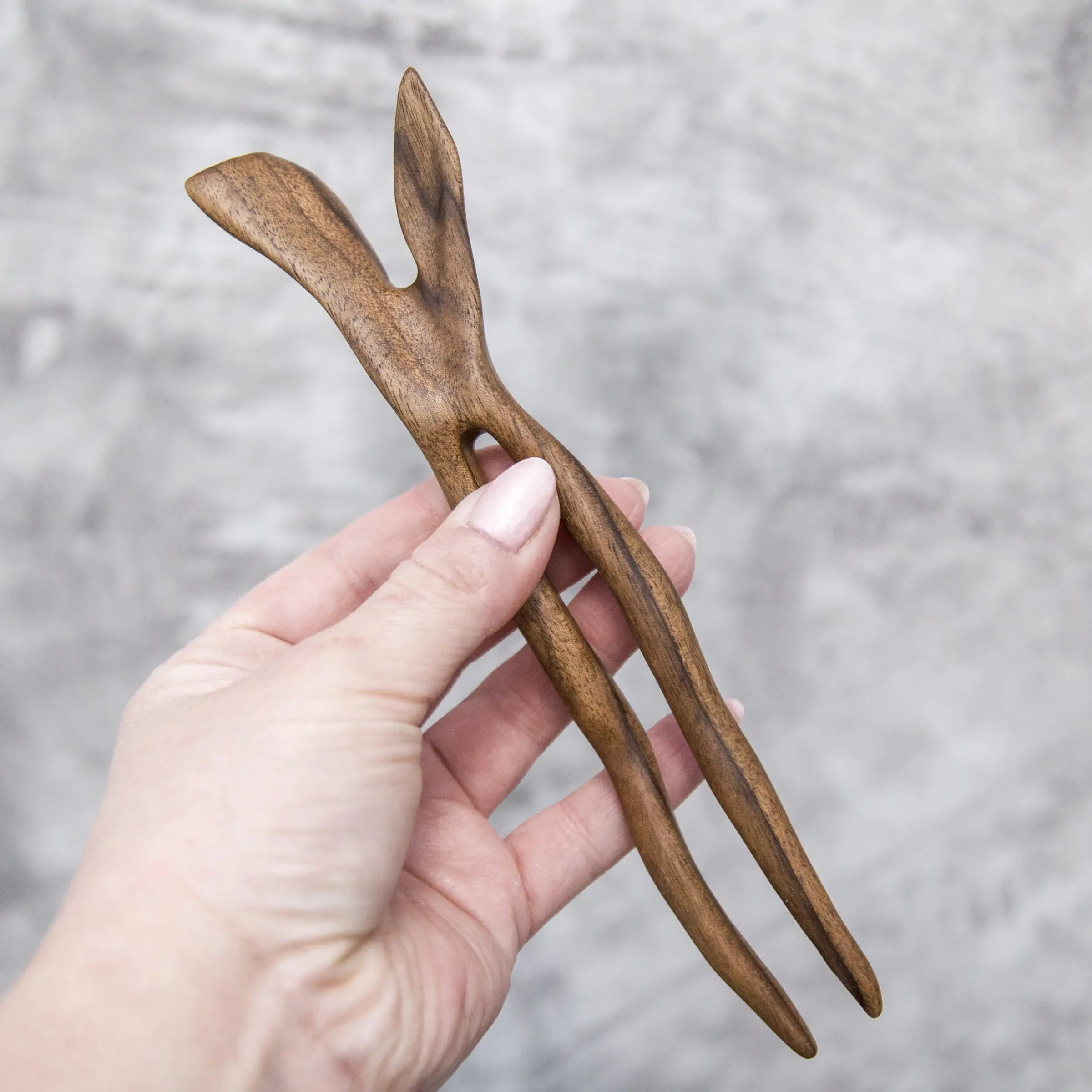 Wooden Hairpin (material - Walnut) Hand Made Carving 11 Wooden Hairpin (material - Walnut) Hand Made Carving - Image 11