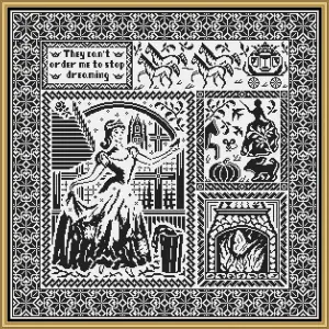 Cross stitch pattern Cinderella Black