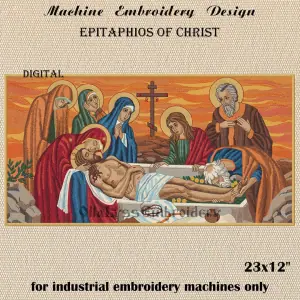 Epitaphios shroud embroidery design